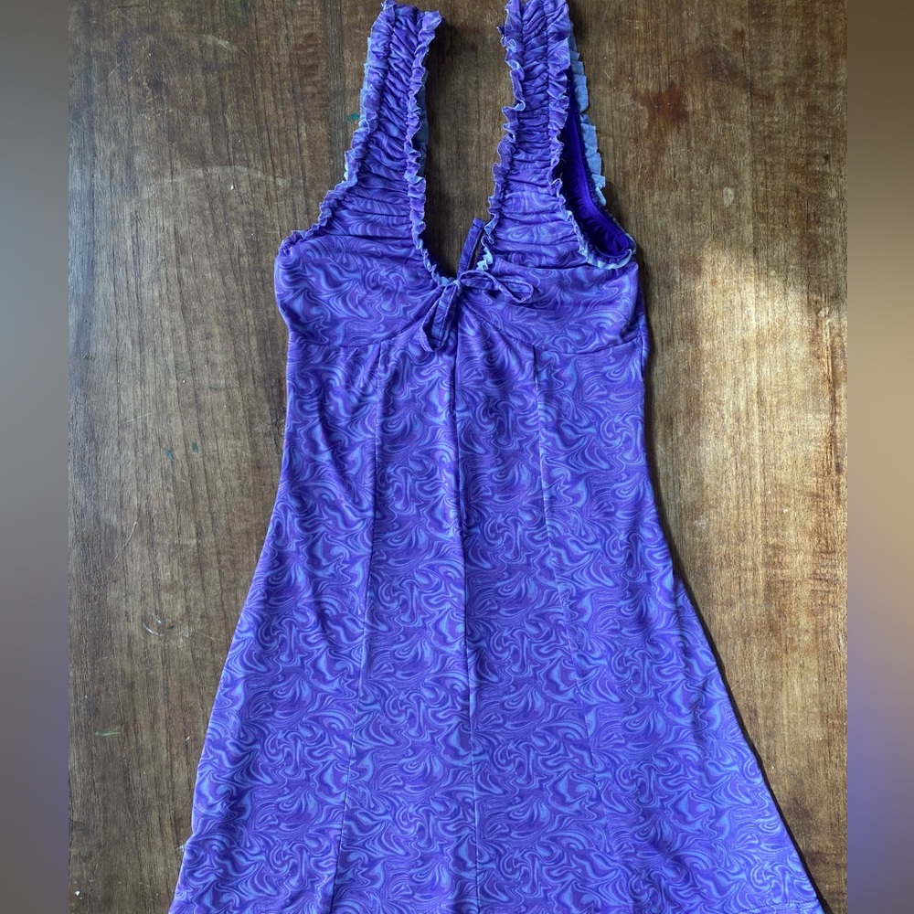 Urban Outiffters purple mesh mini dress